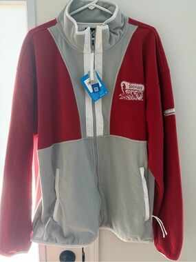 Oklahoma Sooners Columbia Men's NCAA Fleece Full Zip Jacket Size XL